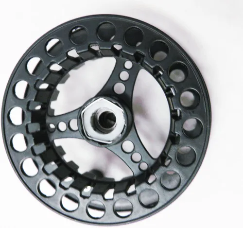 Vista 4 de KUFA Carrete de mosca 5/6 con eje grande (tamaño: 5/6; aluminio fundido)