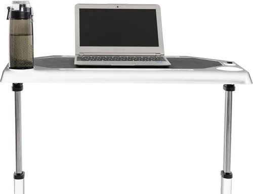 Vista 5 de RAD Cycle - Escritorio para bicicleta o entrenador con ruedas y ruedas para computadora portátil, escritorio de pie ajustable para hacer ejercicio