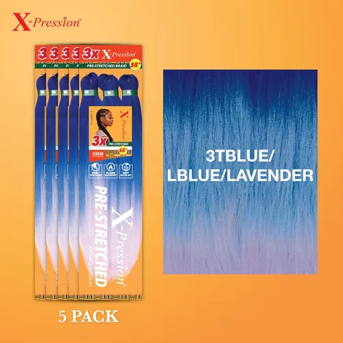 Vista 171 de Sensationnel X-Pression - Trenzas prestiradas, 3 unidades, 58 pulgadas, paquete de 1 unidad, 1B