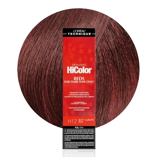 Vista 5 de L'Oréal Technique HiColor Reds Permanent Hair Color - Lifts Dark Hair in One Step, No Brassiness, Rich, Smooth Creme Formula, Intense, Long-Lasting