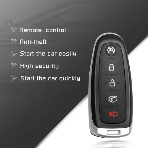 Vista 4 de Llavero remoto de repuesto para Ford 2011-2015 Edge Explorer 2013-2019 Flex Taurus Focus Lincoln MKT MKX MKS Navigator M3N5WY8609 Control