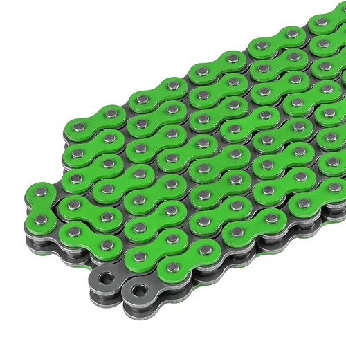Vista 3 de Caltric Cadena de transmisión verde de 525 eslabones de 120 eslabones compatible con ATV/UTV/Quad/Side X Side/Motocicleta/Dirtbike/con remache