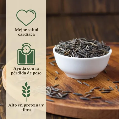 Vista 5 de Arroz salvaje Minnesota 100% natural sin OMG, 15 onzas