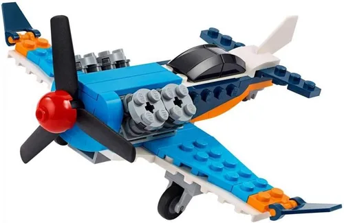 Vista 3 de LEGO Creator 3 en 1 Propeller Plane 31099 Kit de construcción de juguete volador (128 piezas)