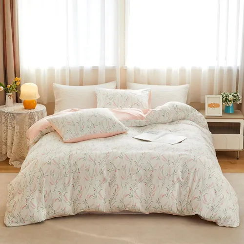 Vista 15 de BOLINLIVING Funda de edredón tamaño individual, juego de funda de edredón con flores para niños con fundas de almohada, juego de ropa de cama floral