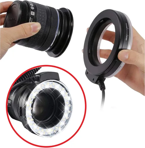 Vista 2 de Anillo de luz LED macro dual/flash compatible con Nikon D810 (aplicable para todos los lentes Nikon)