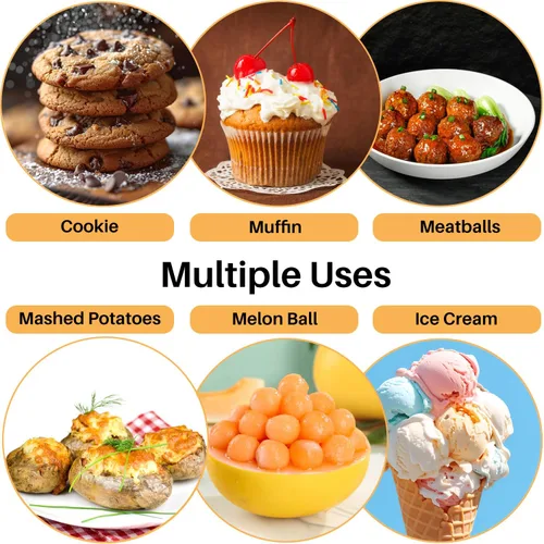 Vista 7 de Cuchara de galletas de 4 cucharadas, cucharadas de galletas de 2 onzas para hornear, cuchara para magdalenas para hornear, agarre cómodo