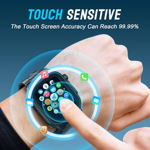 Vista 7 de Funda impermeable para Apple Watch de 1.654 in Series 2 y 3 con correa y protector de pantalla integrado, IP68, impermeable, a prueba de polvo, a