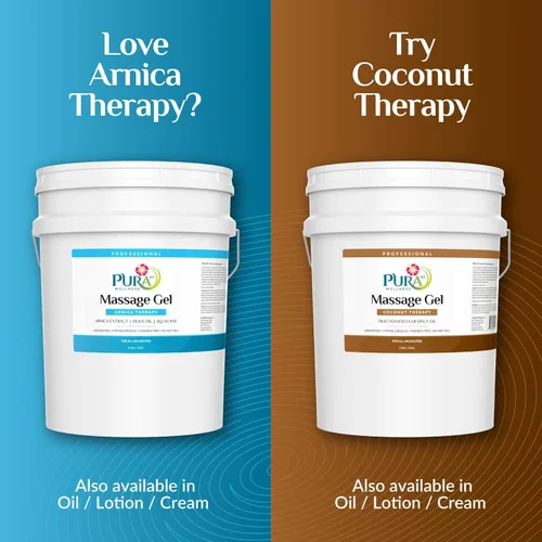 Vista 6 de Arnica Therapy Gel de masaje de 5 galones, extracto de árnica, profesional, terapia de masaje, tejido profundo, sin perfume, hipoalergénico