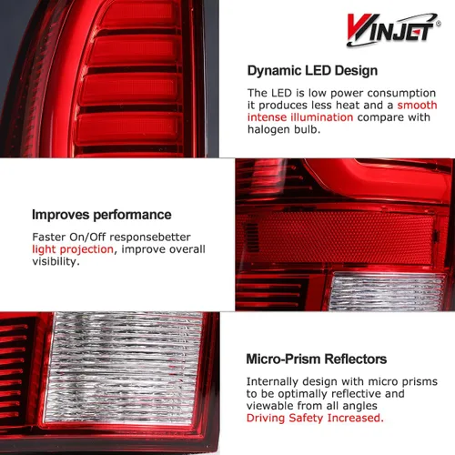 Vista 6 de Winjet Conjunto de luz trasera LED completa para Toyota Tacoma 2005 2006 2007 2008 2009 2010 2011 2012 2013 2014 2015, repuesto de luz trasera