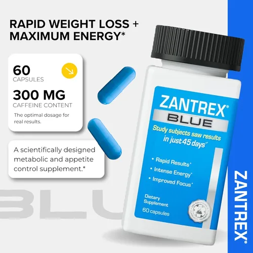 Vista 6 de Zantrex Blue Energy & Thermogenesis Boost Energy Suplemento de pérdida de peso para control del apetito, aumento de la quema de calorías y apoya