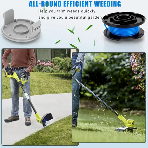 Vista 6 de Carrete de repuesto para cuerda Ryobi Weed Wacker, línea de alimentación automática de 0.065 pulgadas y 11 pies para cuerda Ryobi Weed Eater