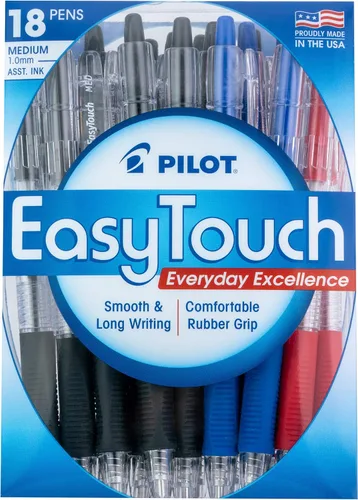 Vista 3 de Bolígrafo retráctil de punta media EasyTouch (32241), de Pilot, Negro
