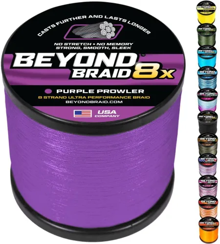 Vista 12 de Beyond Braid - Línea de pesca trenzada, súper fuerte, resistente a la abrasión, sin estiramiento, camuflaje azul, musgo, blanco, verde, rosa, azul