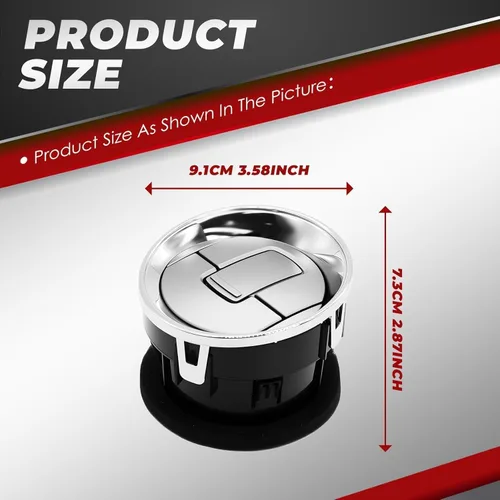 Vista 3 de Nakkaa Juego de 4 piezas de lumbrera delantera interior para salpicadero, calentador de CA, cromado, compatible con 2009-2014 Serie F 150