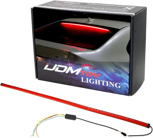 iJDMTOY Tira de luz LED de 91 cm flexible para parabrisas trasero con luz de freno LED con función de señal de giro secuencial, al estilo de A7,