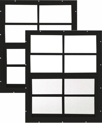Vista 14 de Ventanas de cobertizo de 18 x 23 pulgadas (paquete de 1) Ventanas corredizas con vidrio templado y mallas Montaje al ras, marcos de aluminio