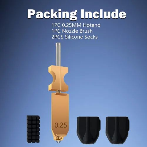 Vista 2 de para FLASHFORGE AD5X Kit de extrusor ensamblado de boquilla Hotend de 0.25mm para impresora 3D mejorada - Extremo caliente todo metálico/reemplazo