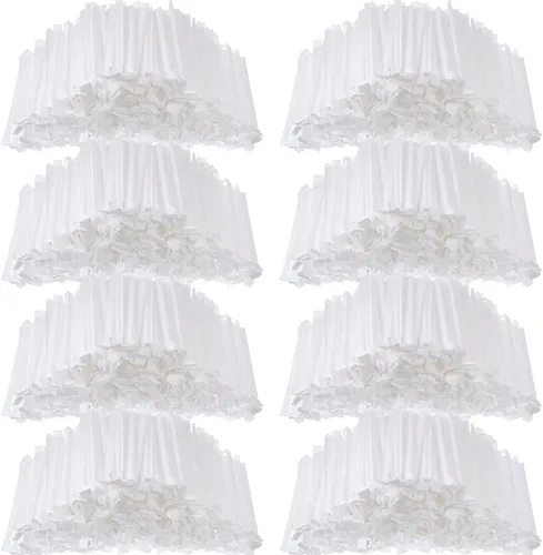 Vista 9 de Hoolerry 1500 popotes de plástico desechables envueltos individualmente, pajitas largas rectas, 0.24 pulgadas de ancho, para bebidas calientes