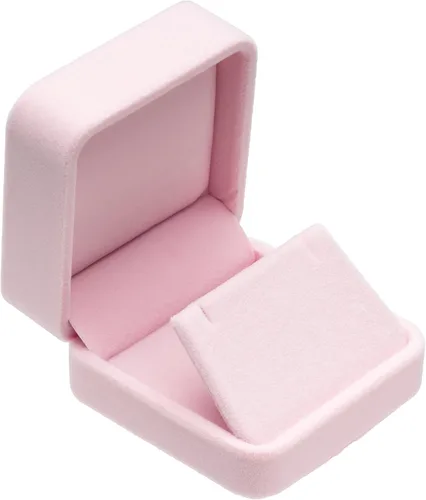 Vista 2 de Cajas de regalo de pendientes de terciopelo Caja de joyería (rosa)