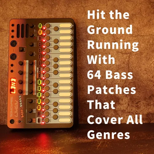 Vista 5 de Sonicware Liven BASS&BEATS [Sintetizador de Bajos de Tabla de Ondas y Máquina de Ritmos] Groove Box