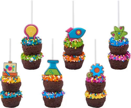 Vista 19 de DecoPac Rainbow Party Fusion Mix - Gránulos de caramelo en forma de 26 onzas en un recipiente de mano, decoraciones mágicas comestibles
