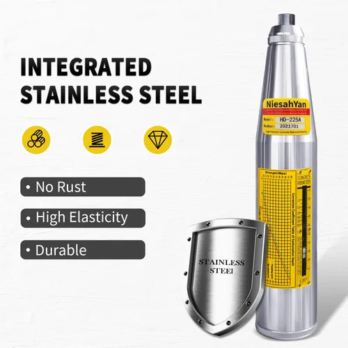 Vista 3 de HD-225A - Probador profesional de martillo de rebote de hormigón, herramienta de medidor de prueba de resiliómetro portátil con rango de 10-60