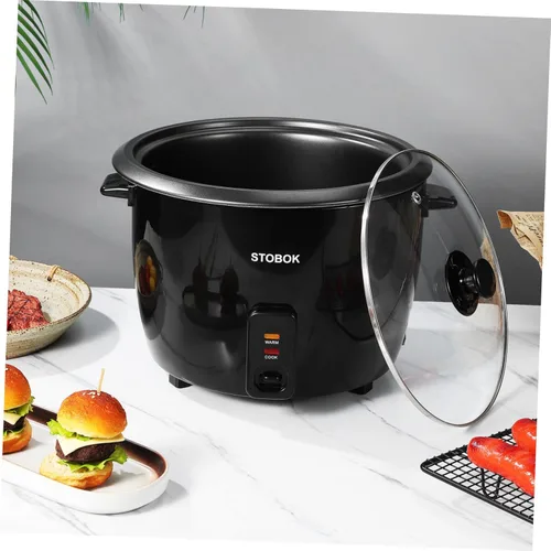Vista 5 de Arrocera eléctrica multifuncional para guisos de papilla de arroz, electrodomésticos con enchufe de EE. UU. y función automática de mantener
