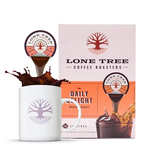 Vista 9 de Lone Tree - Cápsulas de café de una sola porción - Concentrado líquido 100% arábica prémium - Tostado original medio suave y audaz - 12 cápsulas
