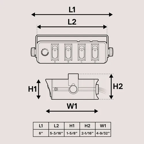 Vista 6 de True Mods - Caja de interruptor basculante de 4 bandas de 12 V [20 amperios máximo] [cables de 12 AWG] [12 voltios CC] SPST On/Off Rocker Toggle