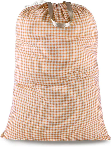 Vista 21 de Bolsa de lavandería extra grande con cordón y asa, bolsa de ropa sucia de viaje resistente para lavandería y hogar, forro duradero para cesta