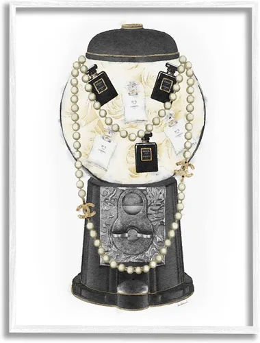 Vista 8 de Stupell Industries Accesorios de collar de perfume de diseño de máquina de chicles vintage, diseño de Amanda Greenwood