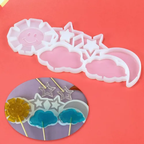 Vista 22 de mostsom Molde redondo 3D para piruletas de silicona, molde de caramelo manual para bricolaje, joyería creativa, color popular, molde de silicona