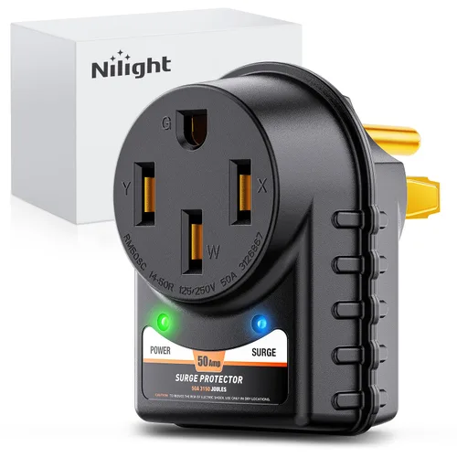 Vista 14 de Nilight 30 AMP RV Circuit Tester 125V/3750W Análisis Enchufe con luz indicadora LED Nema TT-30P ETL listado Protector contra sobretensiones