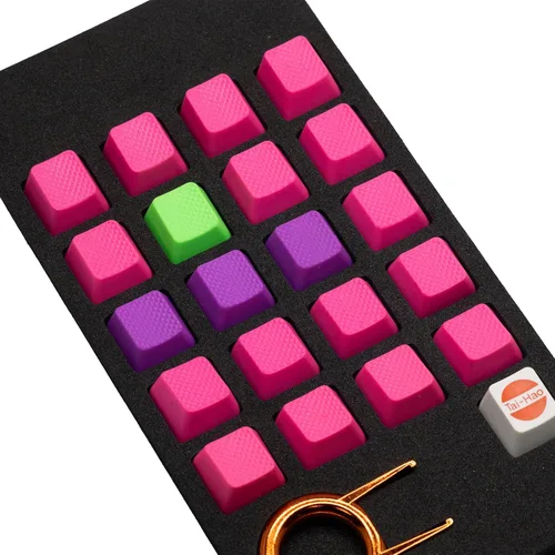 Vista 5 de TAI-HAO Teclas de goma en blanco para juegos en blanco No.9 compatible con todos los tipos de teclados MX