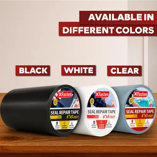 Vista 8 de XFasten - Cinta impermeable para reparación y protección de fugas (6.0 x 5.0 ft), Negro