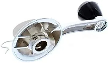 Vista 3 de Speedway Motors Par de manivelas para ventana interior con montaje de 16 líneas, acabado cromado clásico, manijas de ventana lateral de repuesto