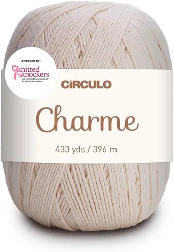 Vista 29 de CIRCULO Charme - Paquete de hilo para tejer y ganchillo, 3 bolas de 100% algodón virgen brasileño mercerizado, peso deportivo suave, color 2012