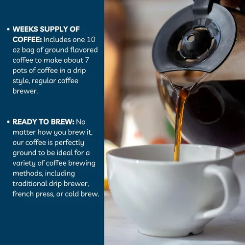 Vista 5 de Door County Coffee - Café de grano entero con sabor a caramelo de almendra, tostado medio, bolsa de 10 onzas, 100% café arábica de grado especial 1