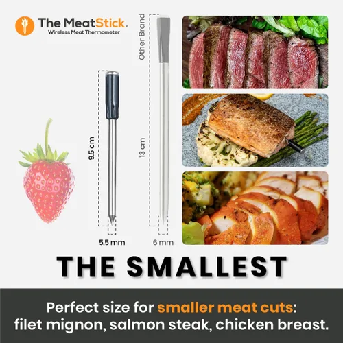 Vista 6 de MeatStick Wireless Meat Thermometer Starter WiFi Bundle MeatStick & Chef X Sets, Dual Probe Smart Cooking System for Grill, Smoker & Oven