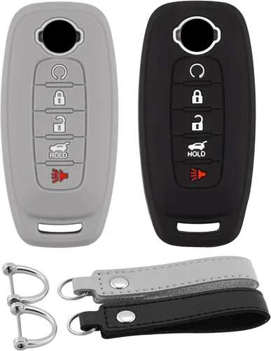 Vista 20 de Funda para Llavero de Silicona para Auto Compatible con Ford F150 Explorer Mustang Edge, para Lincoln MKZ MKX MKC con 5 Botones, Protector Completo