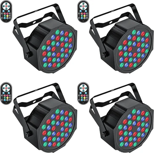 Luces de escenario de 36 luces LED par, luces de U`King RGB para iluminación de escenario interior para Navidad, Halloween, fiesta de música,
