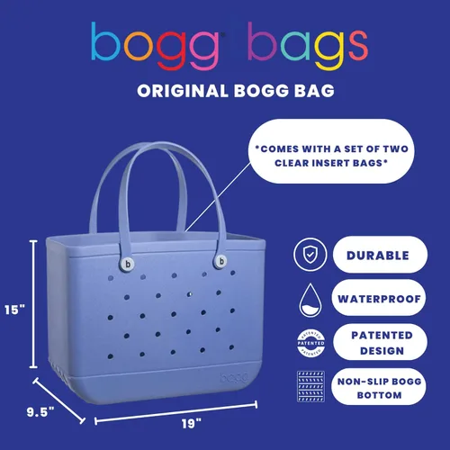 Vista 2 de BOGG BAG - Bolsa de mano extra grande impermeable lavable, a prueba de vuelcos para la playa, bote, piscina, deportes, 19 x 15 x 9.5 pulgadas
