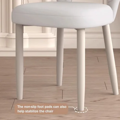 Vista 7 de Upholstered Kitchen Chairs Set, Dining Room Chair with Leather Cushion Seat, Lobby Chair with Metal Leg for Kitchen Living Room