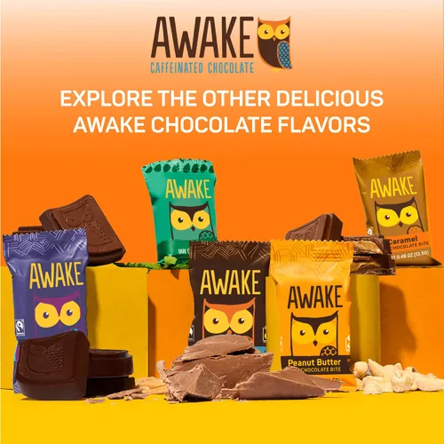 Vista 8 de AWAKE - Bocaditos de chocolate con cafeína - 50mg de cafeína - Barras energéticas de tamaño bocado - Snacks bajos en calorías - Keto - Sin gluten