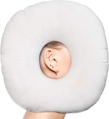 Almohada para Perforación de Oreja para Personas que Duermen de Lado con Agujero para la Oreja, Almohada de Dormir Lateral en Forma de O, Almohada