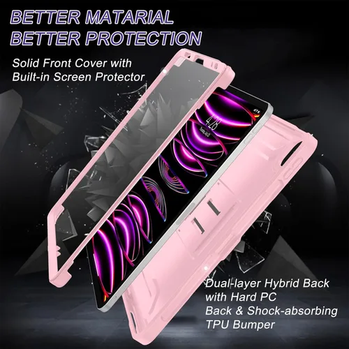 Vista 4 de Soke Funda para iPad Pro de 11 pulgadas 2022202120202018iPad Air de 54 generación, protector de pantalla integrado, compatible con la segunda carga