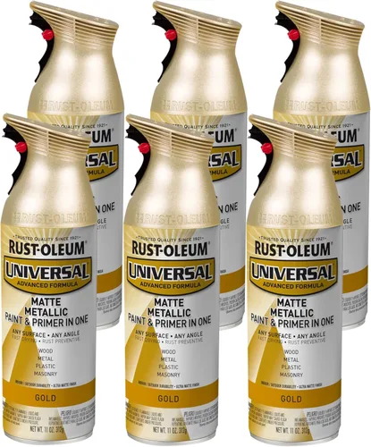 Vista 67 de Rust-Oleum 267298-6PK Pintura en aerosol martillada universal para todas las superficies, 12 onzas, blanco, paquete de 6