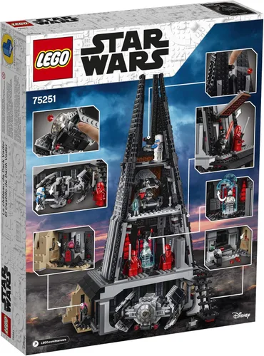 Vista 5 de LEGO Star Wars Castillo de Darth Vader 75251 kit de construcción incluye caza TIE, minifiguras de Darth Vader, tanque Bacta y más (1,060 piezas)