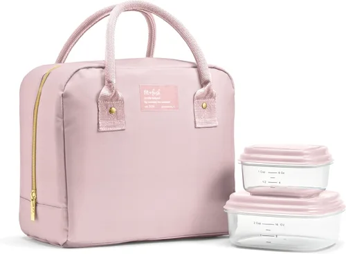 Vista 10 de Fit & Fresh Bolsa de almuerzo para mujer, bolsa de almuerzo aislada para mujer, para el trabajo, a prueba de fugas y resistente a las manchas